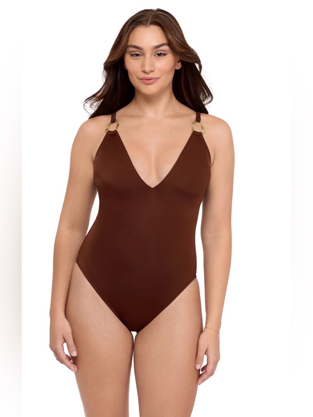 Sofia by Sofia Vergara brown one-piece swimsuit XS NWT